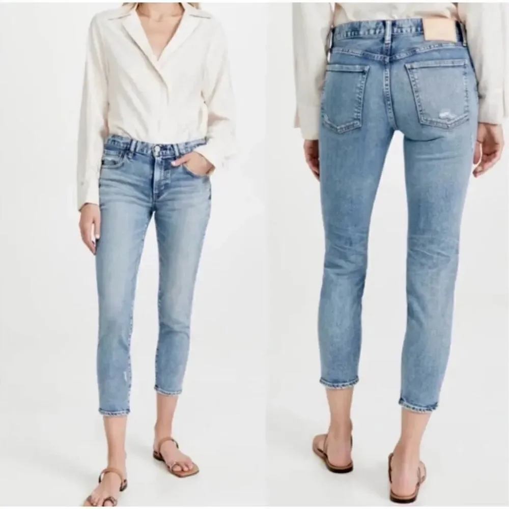 ✨Moussy vintage Denim Light Faded Blue Wash Edmond Skinny Jeans 27✨